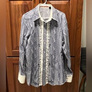 Robert Graham XL long sleeved button down shirt